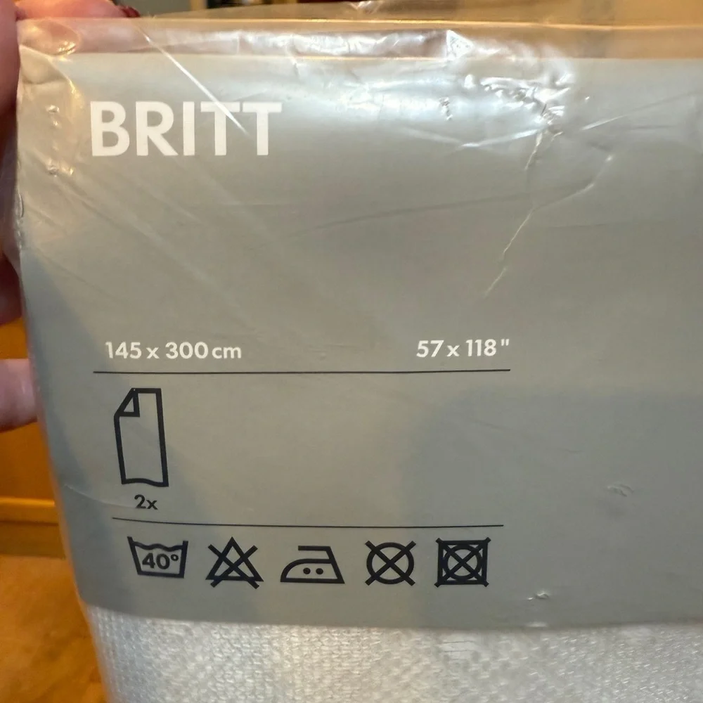 IKEA White Polka Dot Curtain Panel Brand New 57x 118 Brand New